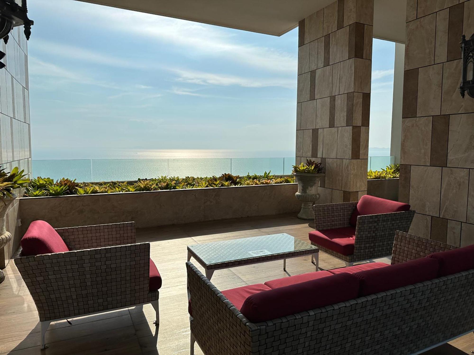 芭提雅高层海景奢华公寓the Riviera Jomtien生香家直达海滩2704 Exteriér fotografie