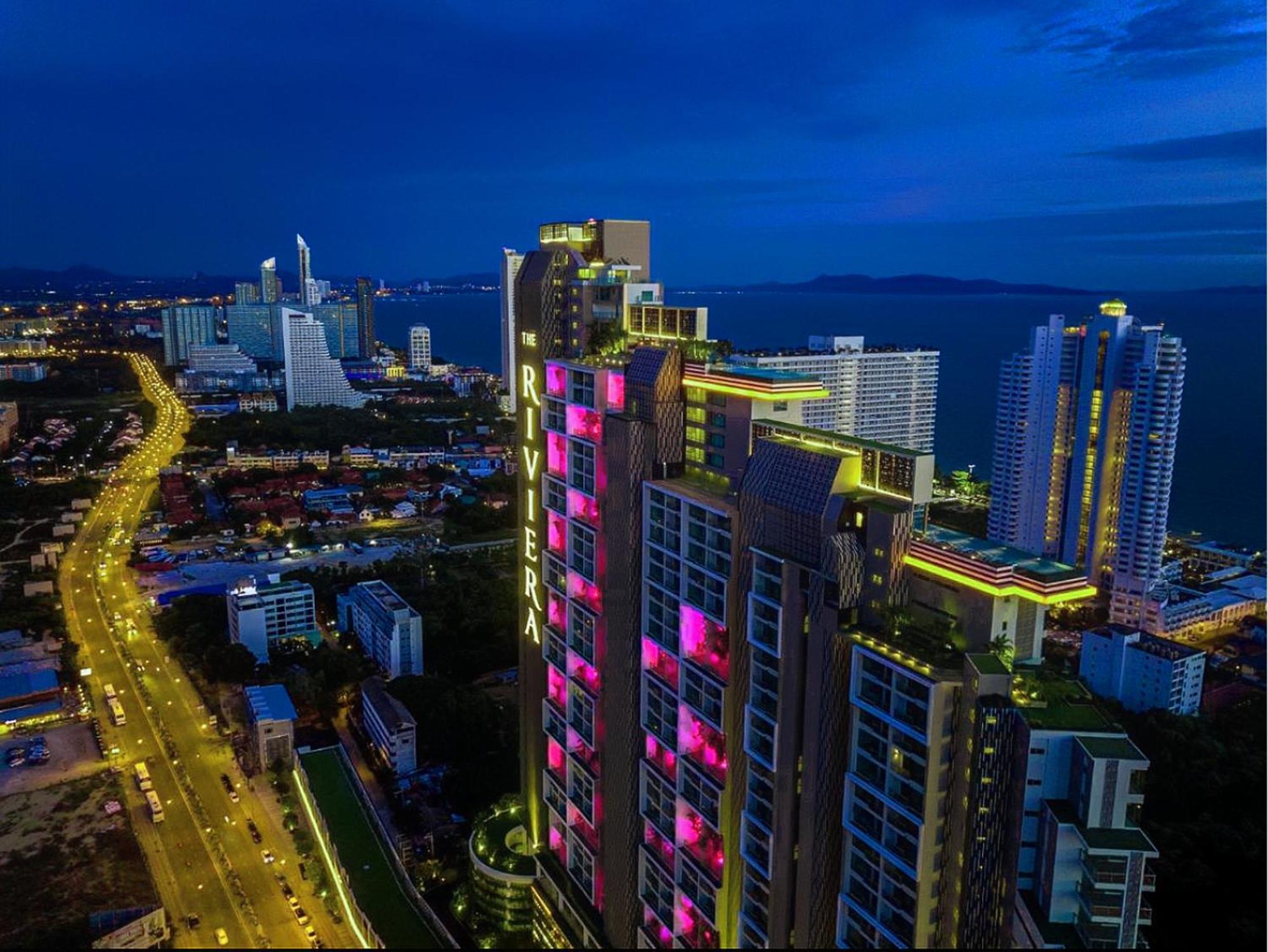 芭提雅高层海景奢华公寓the Riviera Jomtien生香家直达海滩2704 Exteriér fotografie
